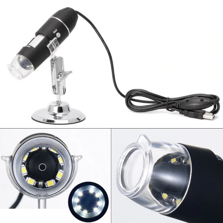 Microscopio digital compacto 0.3 MP USB 1600x
