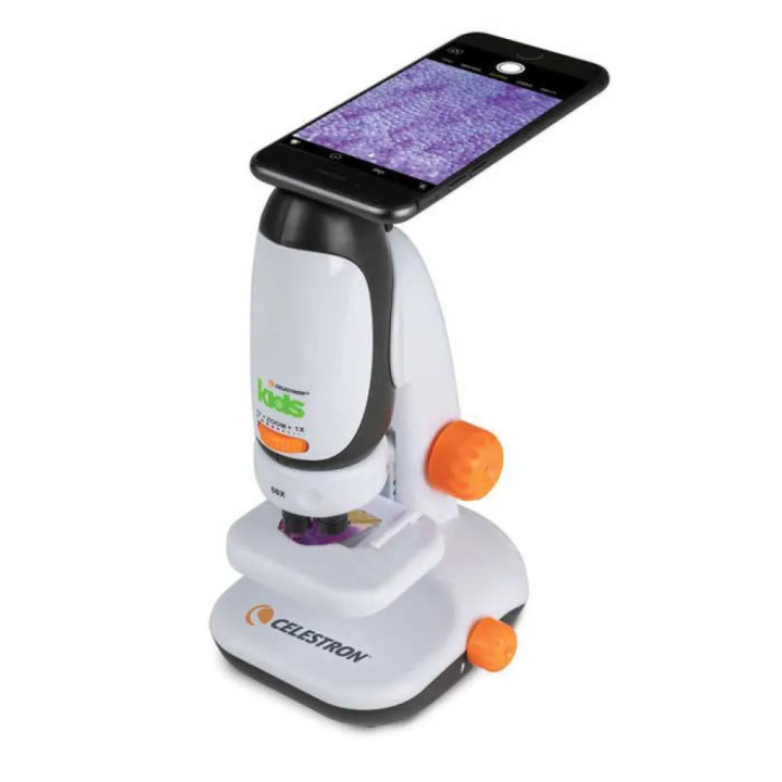 Microscopio Celestron Kids con adaptador para smartphone