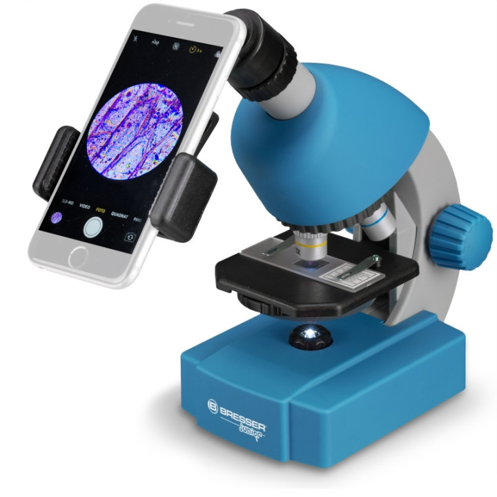 Microscopio BRESSER Junior 40X-640X azul