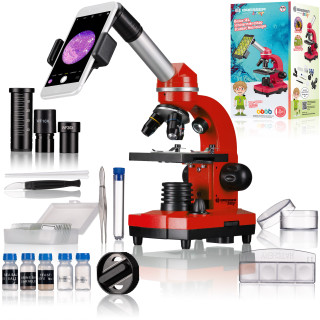 Microscopio biológico BRESSER Junior Biolux Set rojo