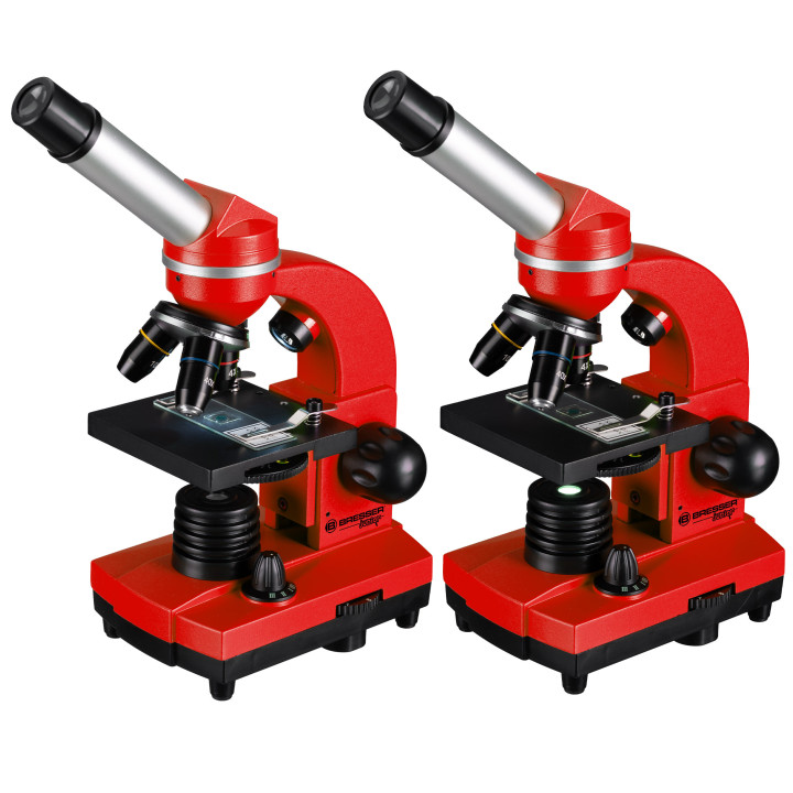 Microscopio biológico BRESSER Junior Biolux Set rojo