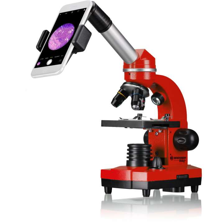 Microscopio biológico BRESSER Junior Biolux Set rojo