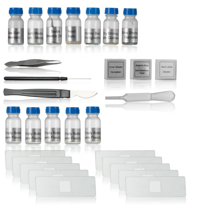 Set de experimento BRESSER Junior +30 para microscopio