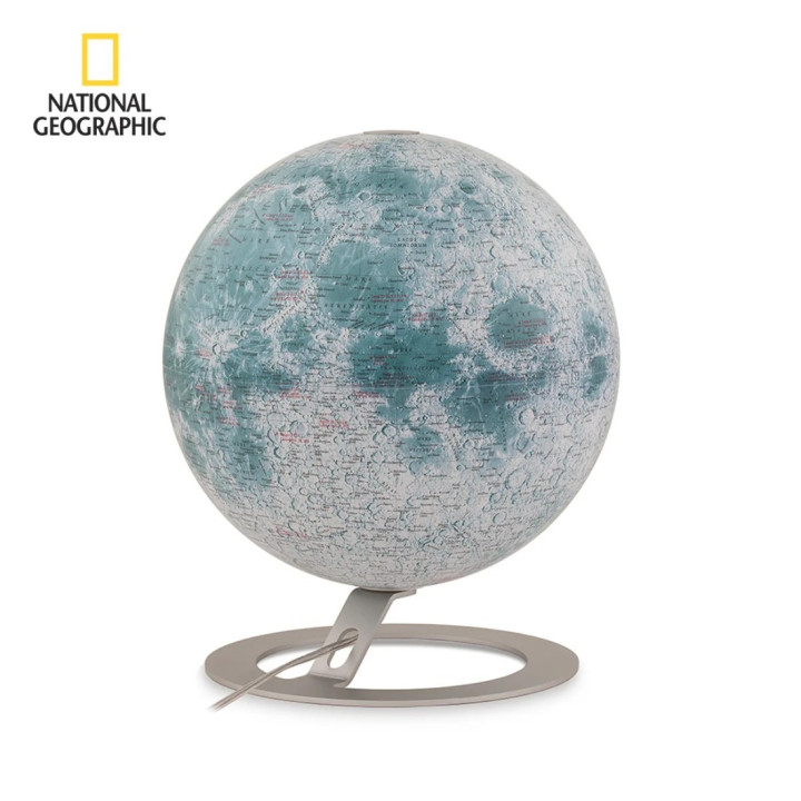 Globo lunar National Geographic con mapa de la Luna