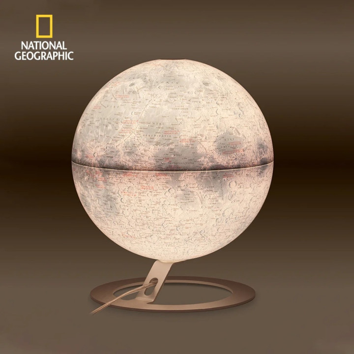 Globo lunar National Geographic con mapa de la Luna