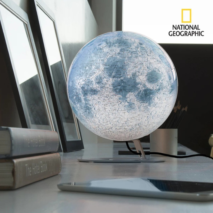 Globo lunar National Geographic con mapa de la Luna